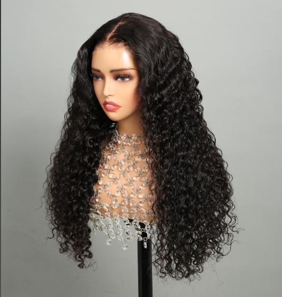 26 inches 5*6 Wear Go Glueless Wig Water Wave Human Hair Lace Closure Wigs Pre Plucked Ready To Wear Beginners Wig For Women 180% Density