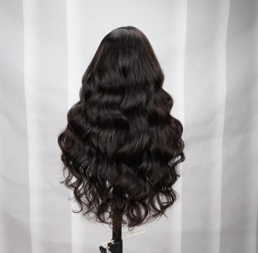 26inches 13*4 Pre-Bleached Knots Lace Front Body Wave Virgin 180% Density Human Hair Wigs for Black Women