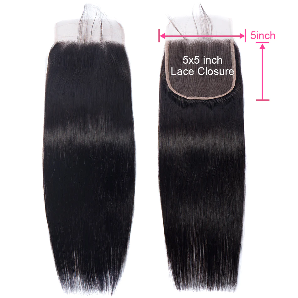 Straight 4x4/5x5/13x4 Transparent Lace Frontal Closure Ear to Ear Frontal Free Part