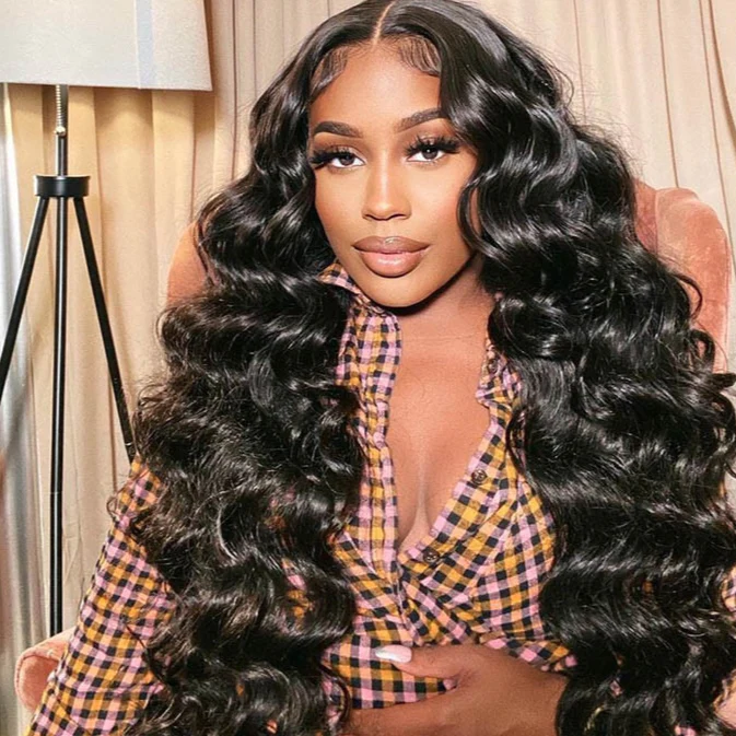 Pre Plucked HD 13x4 Lace Frontal Wig Loose Wave Human Wigs