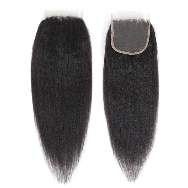 Yaki Straight 4x4/5x5/13x4 Transparent Lace Frontal Closure Ear to Ear Frontal Free Part