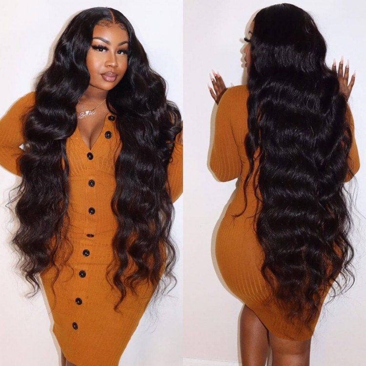 Long Length Body Wave 5x5 Lace Closure Wigs Human Hair Wigs