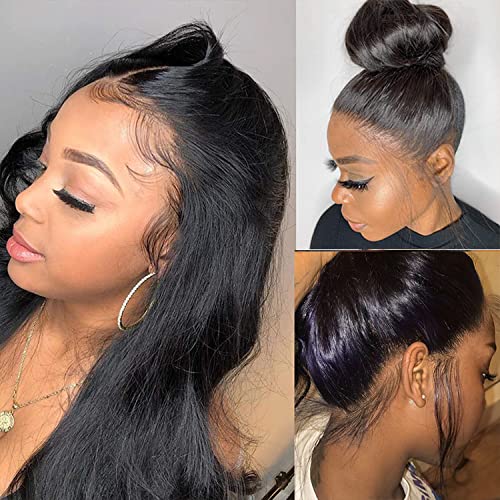 Natural Black 5x5 Lace Closure Straight Pre Plucked Glueless Wig with HD Lace