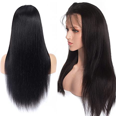 Natural Black 5x5 Lace Closure Straight Pre Plucked Glueless Wig with HD Lace