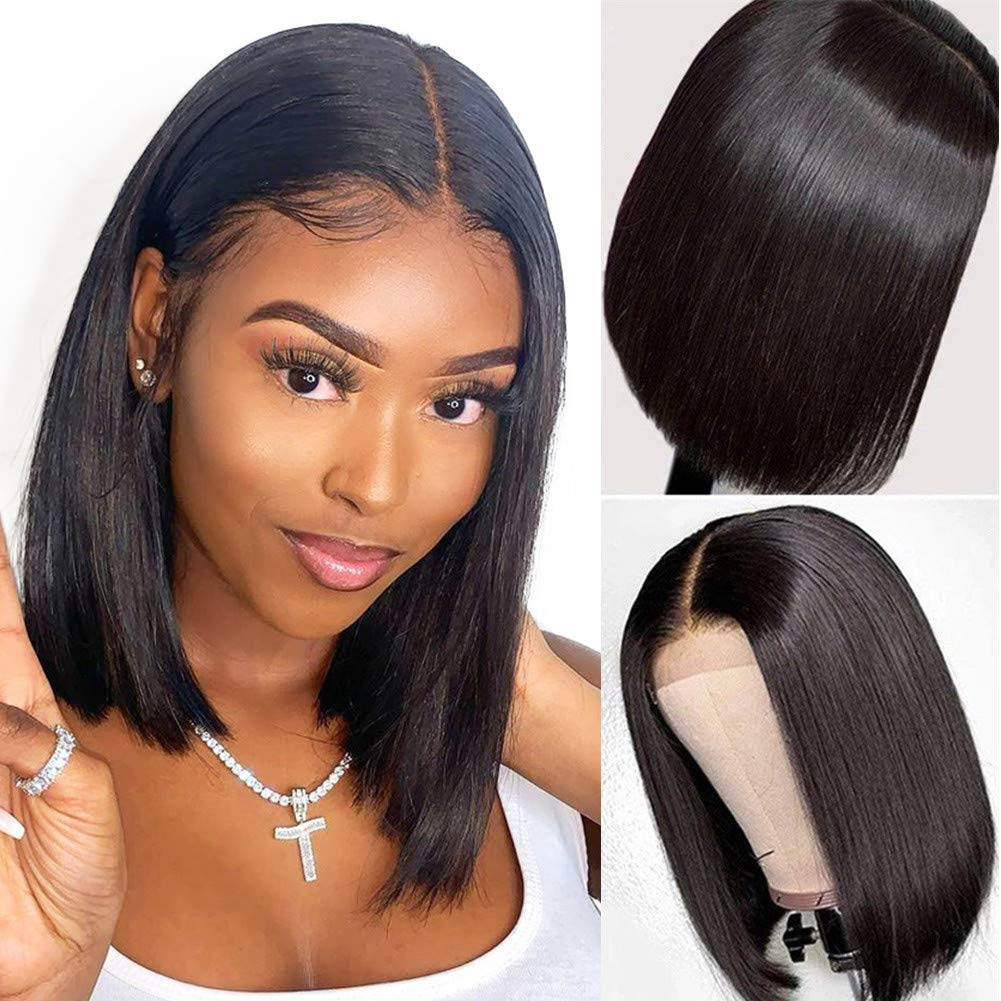 Lace Closure 4x4 Natural Black Straight Wig