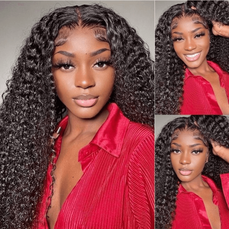 HD Real Glueless Lace Easy To Wear 5x5 Transparent Lace Closure Jerry Curly Wig