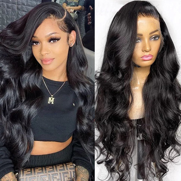 HD Lace 13x4 Lace Front Wig Invisible Swiss Lace Body Wave/ Straight Free Part Human Hair Wigs