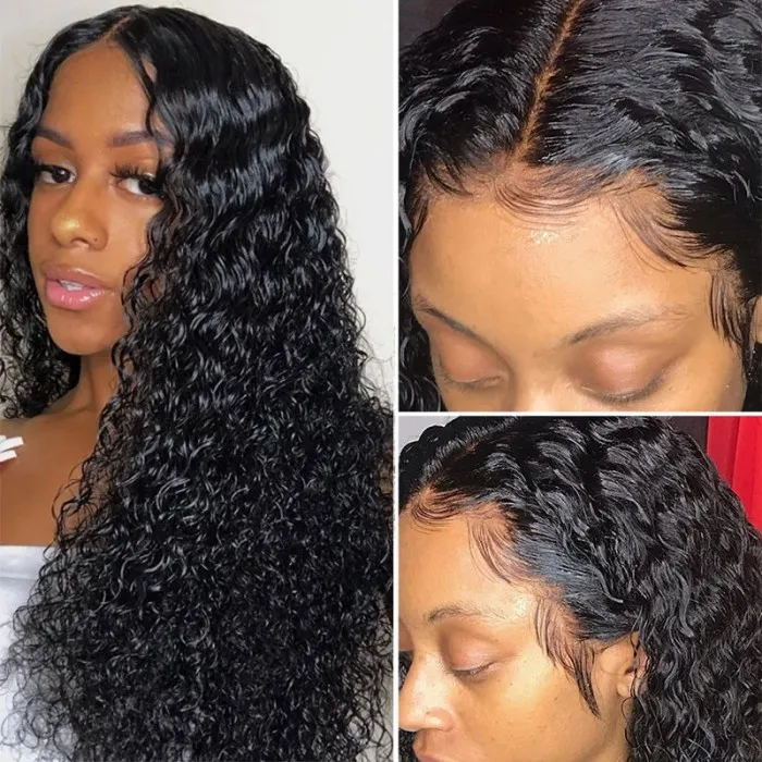 HD Real Glueless Lace Easy To Wear 5x5 Transparent Lace Closure Jerry Curly Wig