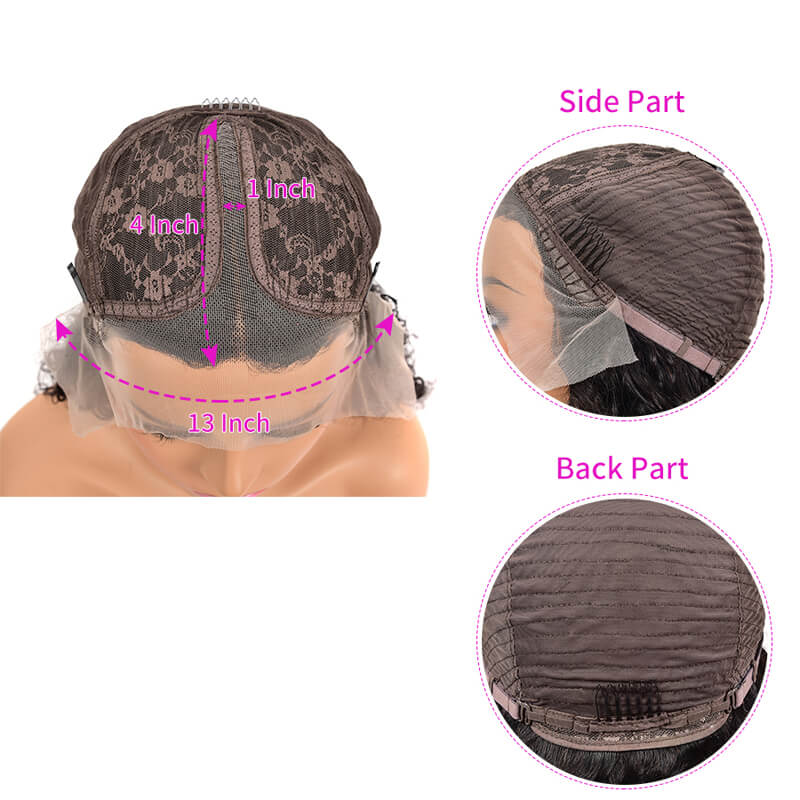 T Part Wigs For Women Brazilian Hair Bob Wigs