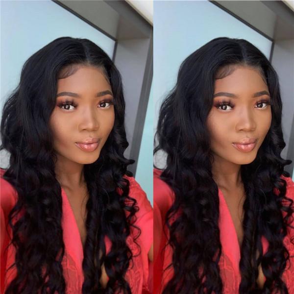 Long Length Body Wave 5x5 Lace Closure Wigs Human Hair Wigs