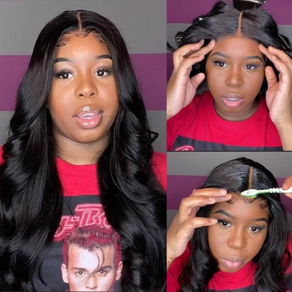 Long Length Body Wave 5x5 Lace Closure Wigs Human Hair Wigs