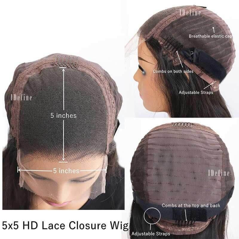 New Launch Wear & Go Natural Black 5x5 Lace Closure Body Wave Pre Plucked Glueless Wig