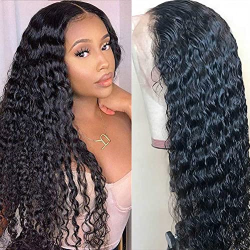 Water Wave Free Part 13x4 Inch Lace Frontal Wig 100% Human Hair Wig With Baby Hair