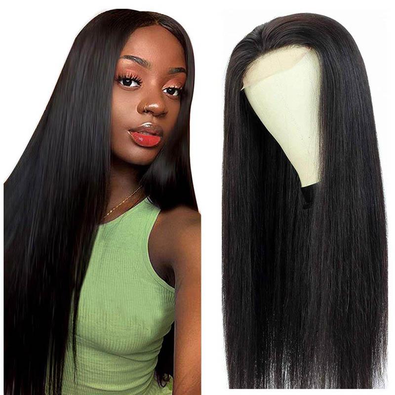 Straight Transparent Lace Front Human Hair Wigs Virgin Closure Wigs